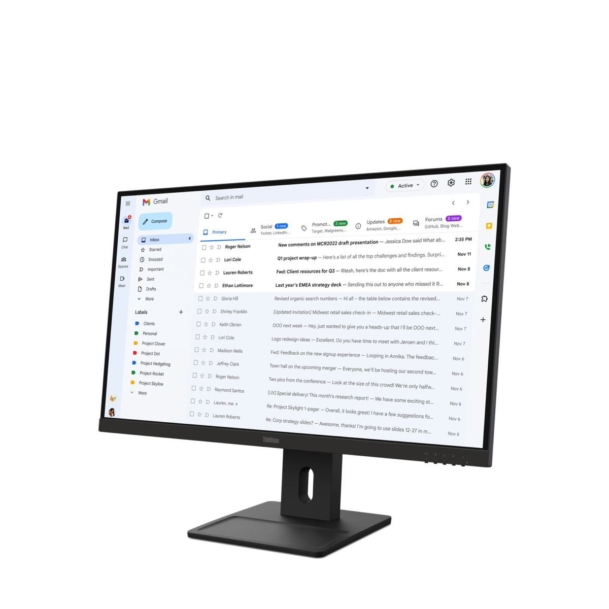 Lenovo ThinkVision E27-40 Monitor 27" FHD IPS 100Hz - Imagen 2